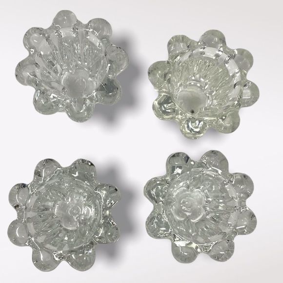 Vintage | Indonesian Glass Candle Holders (x4) - Picture 2 of 7